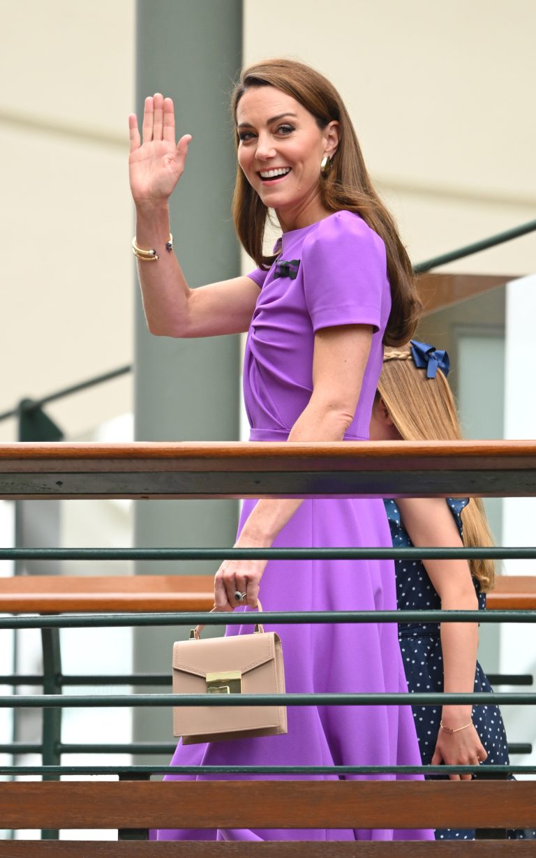 The Princess of Wales Returns to Wimbledon in Royal Purple, With Princess Charlotte in Tow